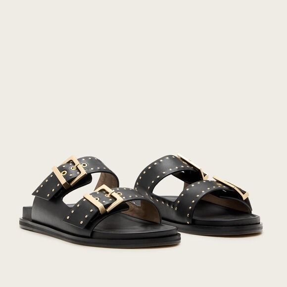 Like New ALL SAINTS Magda Studded Leather Sandals - Picture 2 of 9